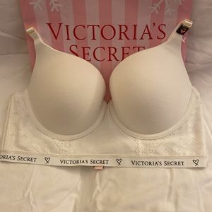 Victoria’s Secret T-Shirt Push-Up Full Coverage Cotton Longline Bra